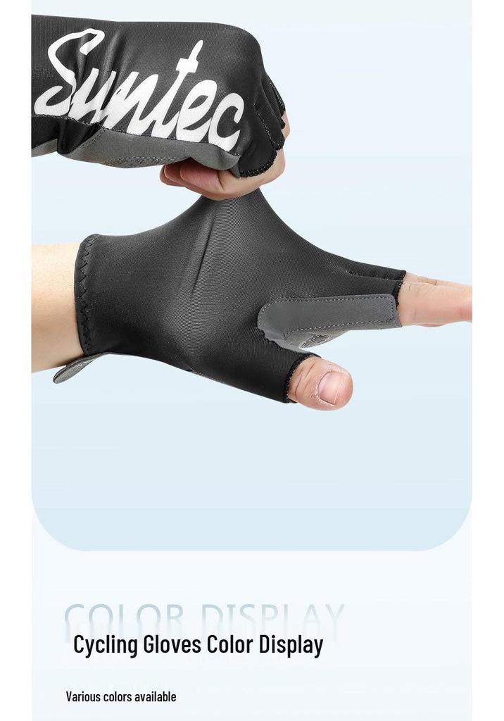 Unisex Half-Finger Cycling Gloves – Non-Slip, Shock Absorbing, Sun Protection for Mountain and Road Biking.