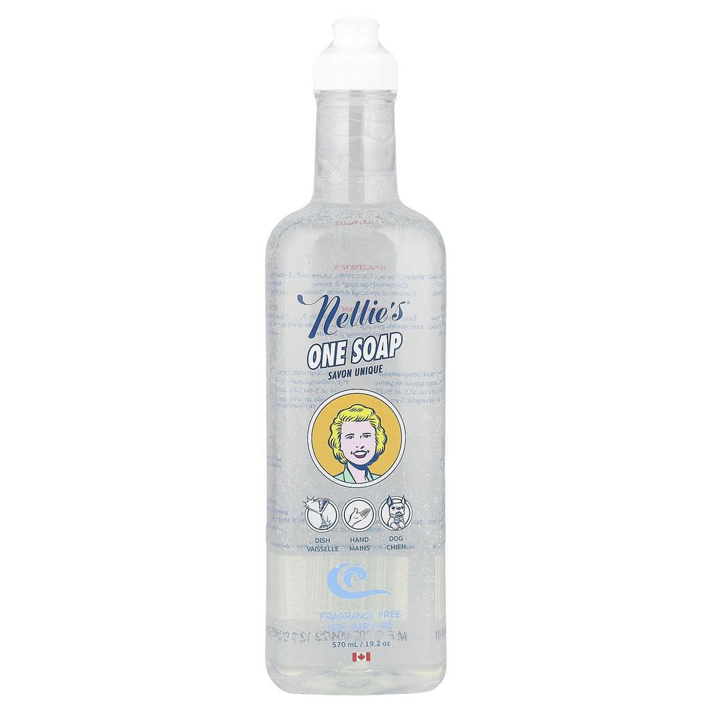 Nellie's One Soap, Unscented, 19.2 Oz (570 Ml)