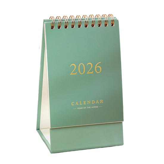 2026 Desk Calendar JAN 2026 - DEC 2026 Standing Flip Desktop Calendar 12 Months Planner with Twin-Wire Binding for Home Office School