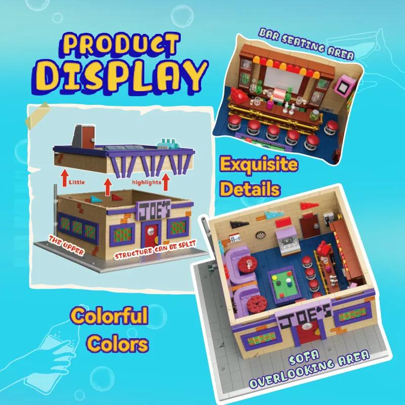 1748PCS Old Joe Bar Bausteine Retro Bar Tanzfläche MOC Modell Steine Desktop Dekoration Dit Spielzeug Für Kinder Weihnachtsgeschenke