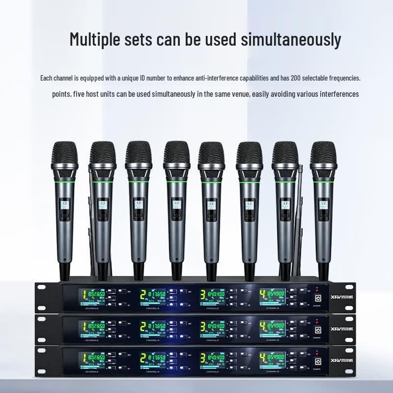 Xun Er Wei XW-634 Professional Quad Wireless Conference Microphone System (CN version)