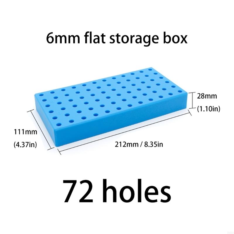 76HA Multi Slot Tool Holder Storage Box Milling Cutter Case Plastic Drill Bit Holder Tray Machining Center Tools