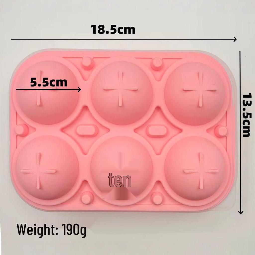 6-Cavity Rose Ice Cube Tray - Leak-Proof Silicone Mold for DIY Whiskey Ice Cubes