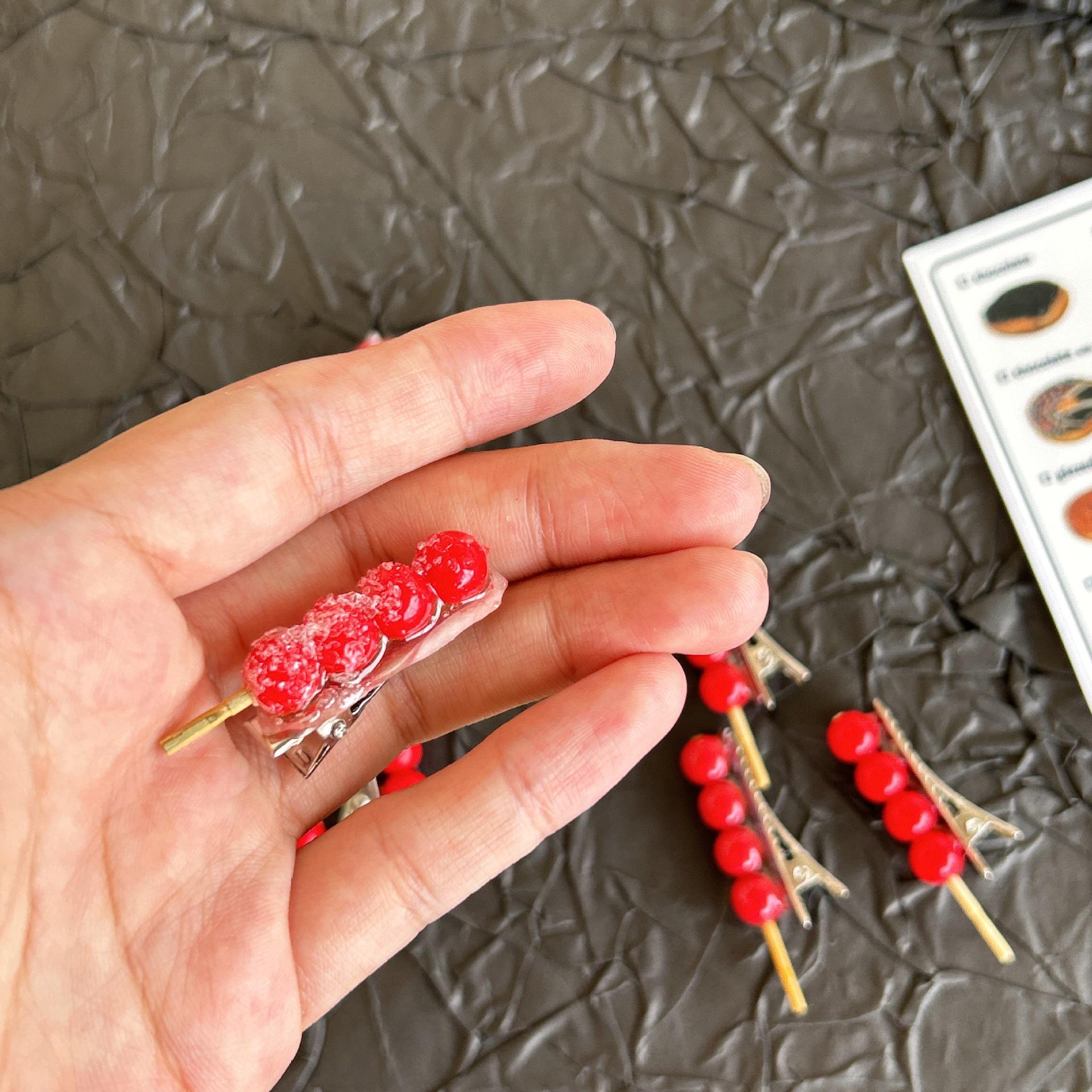 

Имитация засахаренного боярышника заколка для волос - Милый аксессуар для волос утиный клюв для женщин и детей