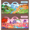 Children's Portable Quiet DIY Reusable Sticker Book Busy Jelly Paste Sticker Multi-scene Bubble Sticker Toys for Fun Learning