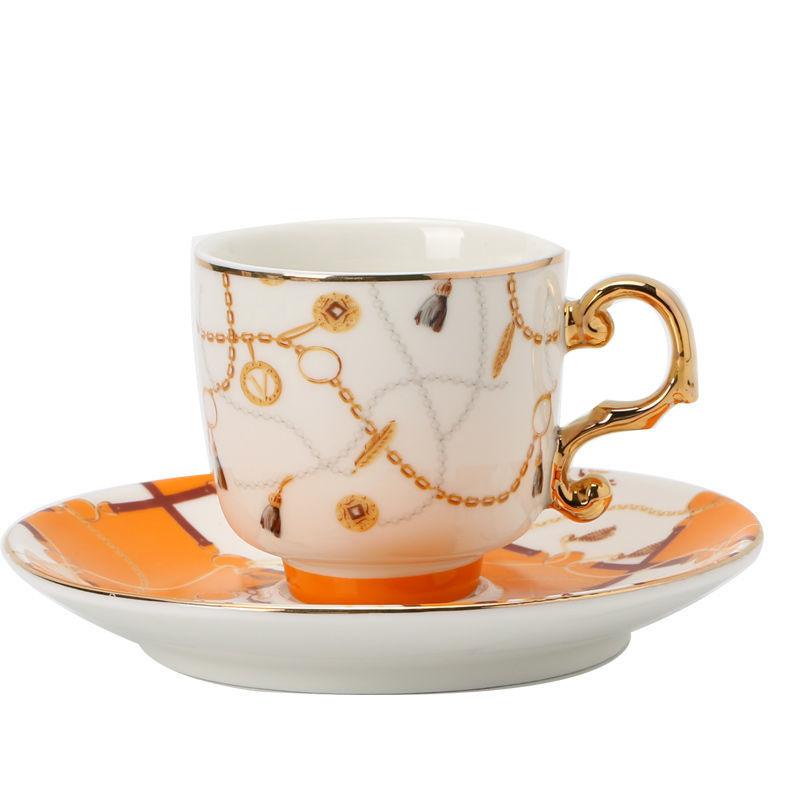 Vintage malý luxusní turecký šálek na kávu podšálek Čajová sada Dárková krabička Dárková květina Šálek na čaj Šálek na espresso 6dílná sada