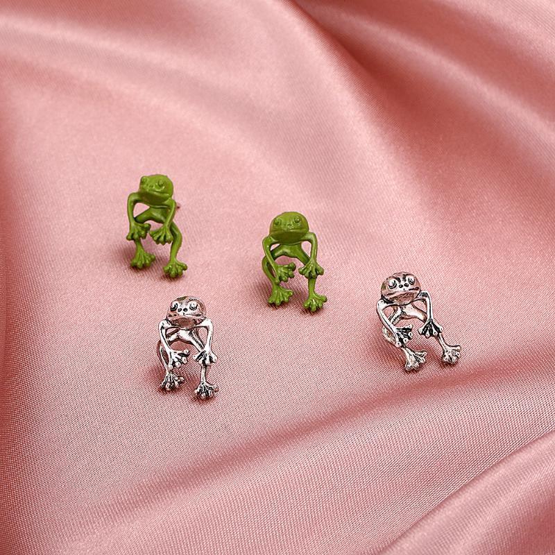 Nové Kreativní Roztomilé Náušnice Puzetky Žába pro Ženy Dívky Zvíře Gotický Punk Piercing Ženské Párty Doplňky Šperky Dárek