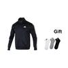 adidas Logo Stripe Zip-Up Stand Collar Long Sleeve Jacket Men Jacket Black JI8816
