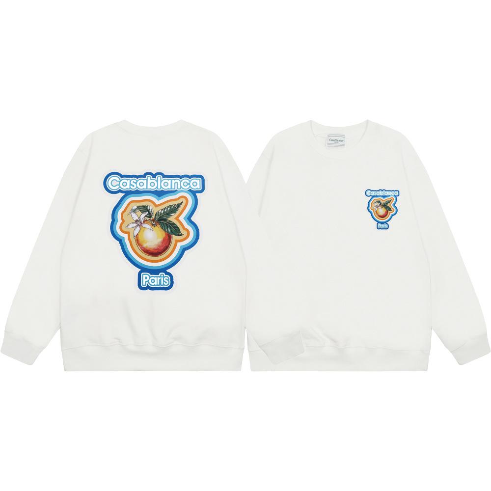 Grenzüberschreitende trendige Marke Casablanca Casablanca Buchstabe gemaltes Print 380g Herren- und Damen- Rundhals-Pullover
