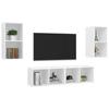VidaXL Wall-mounted TV Cabinets, 4 Pcs, White Chipboard