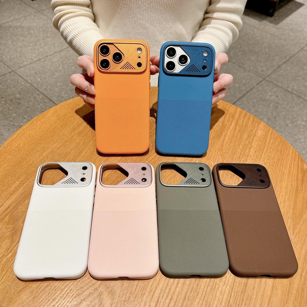 Liquid Silicone Magnetic Phone Case for iPhone 17 Pro Max with Apple 16 Aluminum Dot Matrix Design
