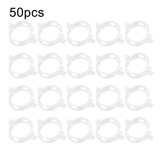 50Pcs Plastic Plant Support Clips Reusable Garden Climbing Plants Securing Vegetable Stems Tomato Grape Vine Fixing Trellis Clips