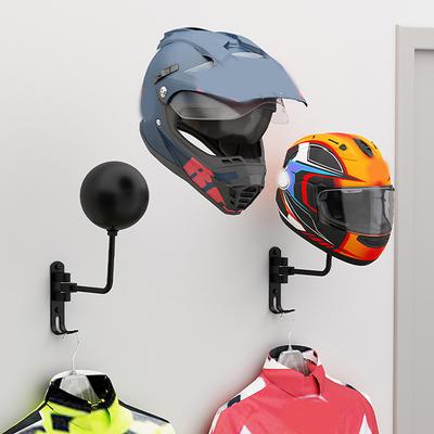 1 Stuk Motorhelmrek Wandmontage 180 Graden Rotatie Metalen Fietshelmhouder Bevestiging Fietshelm Display Hanger Stand