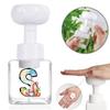 250ml Square Flower Foam Bottle 2026 Soccer Refillable Lotion Container Leakproof Travel Pump Bottle for Skincare Sports Fan Gif