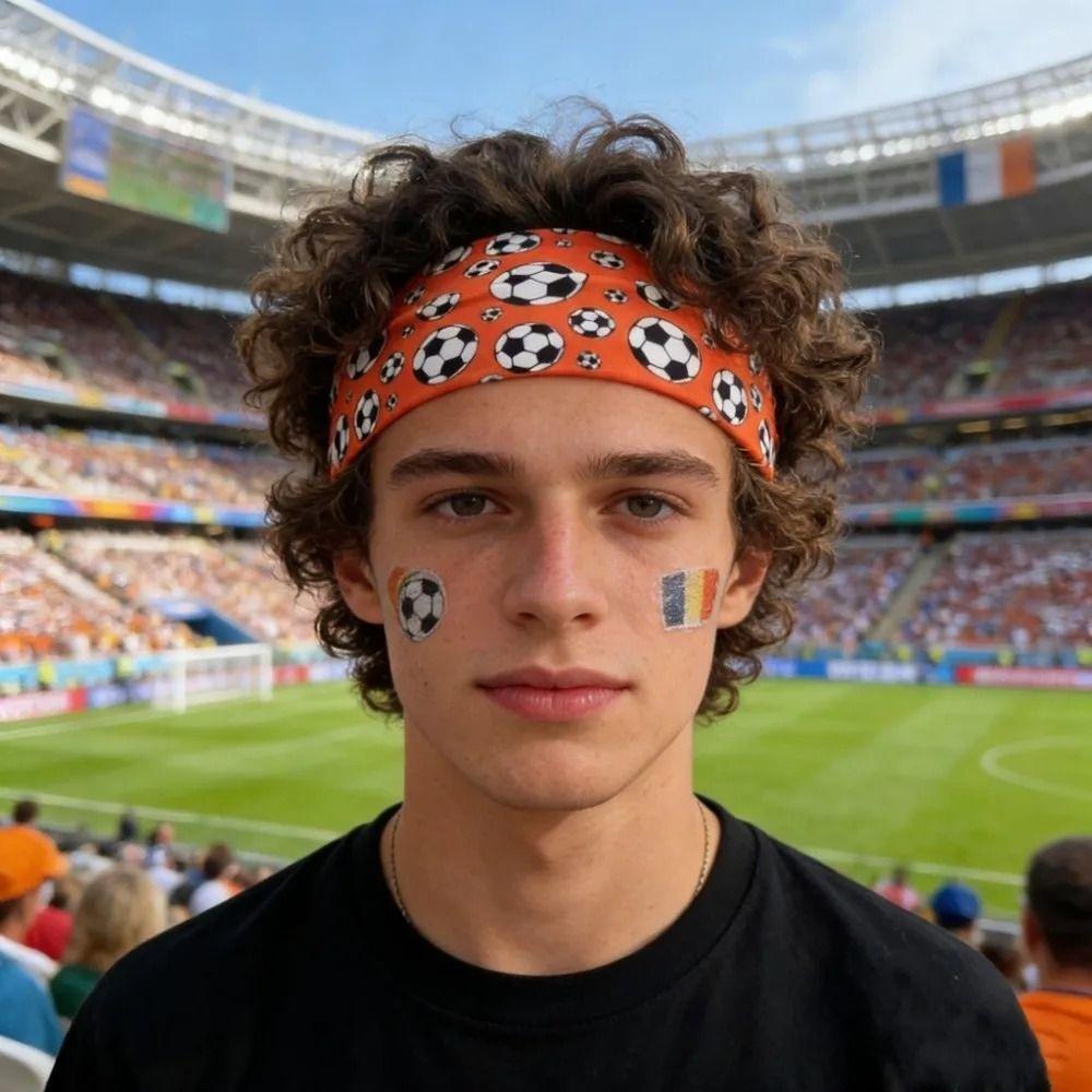 Adjustable Football Headband Elastic Sport Headscarf Fan Cheering Hair Hoop Celebration