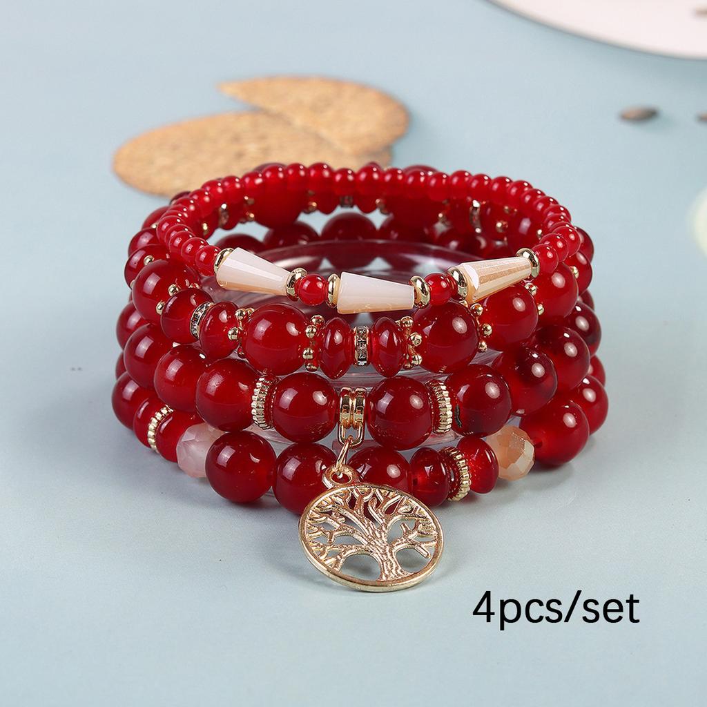 JYL TS Bracelet  Bohemian Tree of Life Elastic Promotes Stability & Abundance