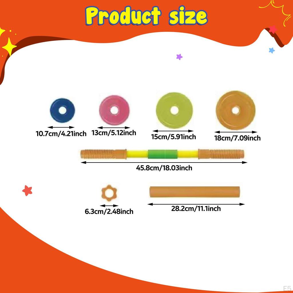Children's Adjustable Weight Barbell Toy for Home Fitness