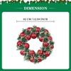 1PC 32CM Artificial Handmade Christmas Red Wreath Fascia Wall Hanging Christmas Window Home Party Photography Decoration Wreaths