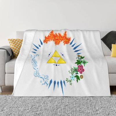 Triforce! Fashion Soft Warm Flannel Blanket Triforce Legend Of Loz Din Farore Lanyru Fire Water Nature Pretty Silent Princess
