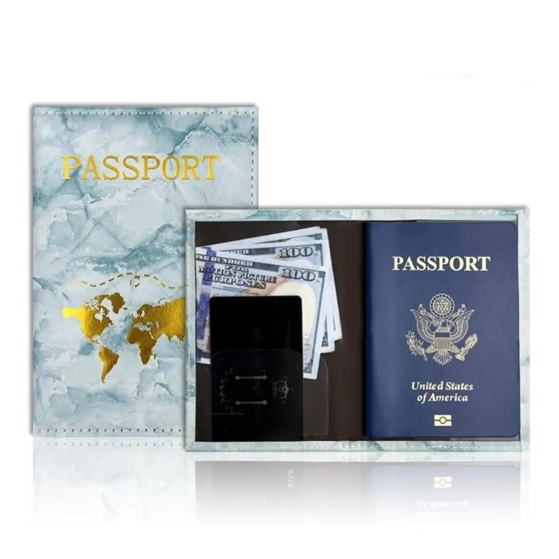 New PU Passport Holder Ticket Passport Covers Travel Passport Protective Cover ID Credit Card Holder Travel Accessories