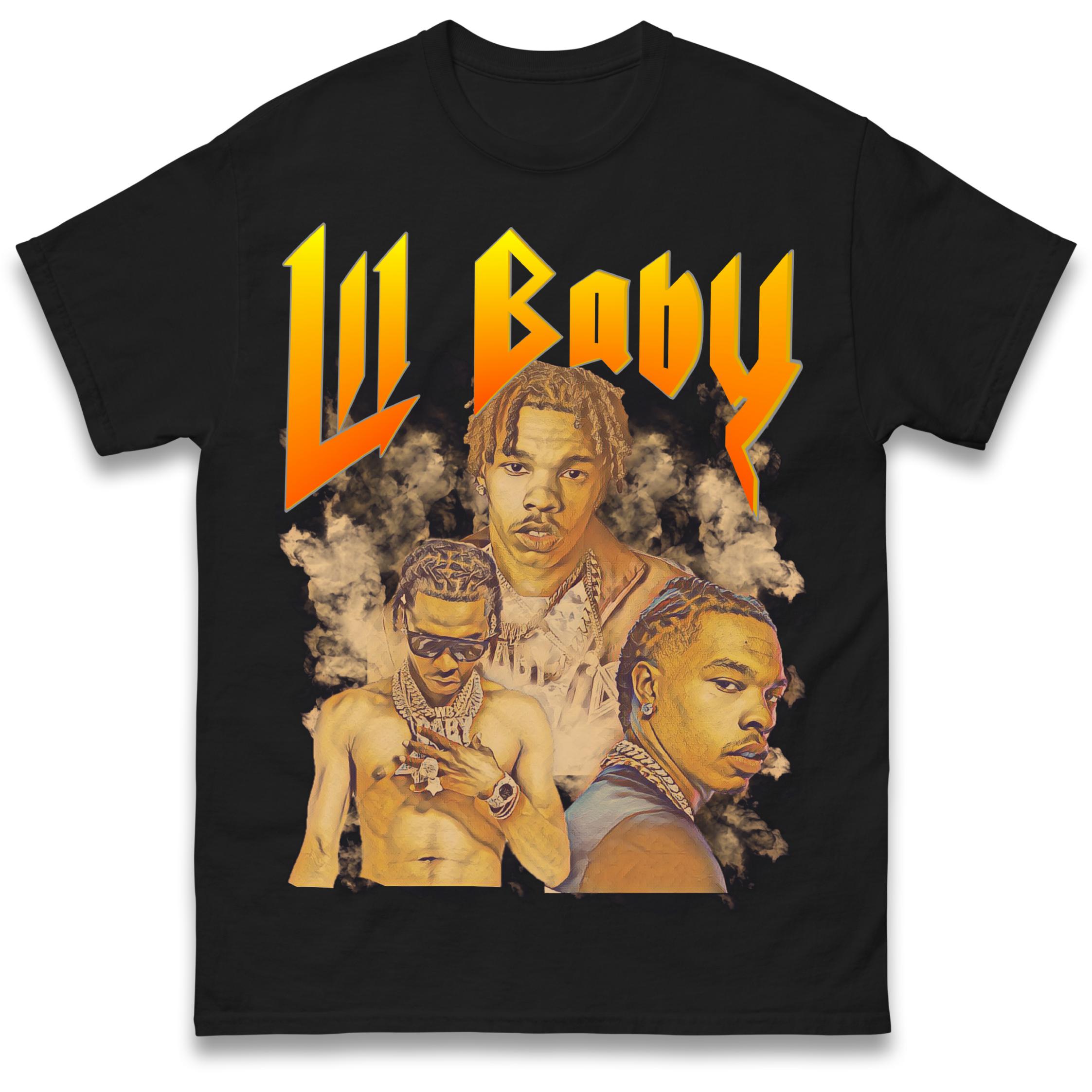 Lil Baby T-Shirt Tshirt Mens Womens Tops Unisex Tees 100% Cotton L