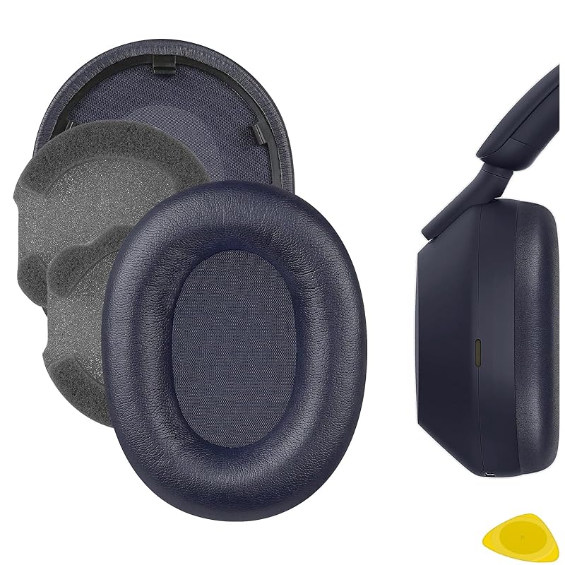 

Geekria ear pads QuickFit compatibility pad sony Sony WH-1000XM5, WH1000XM5 Compatible with headphones ear/ear cup (Protein leather/blue)