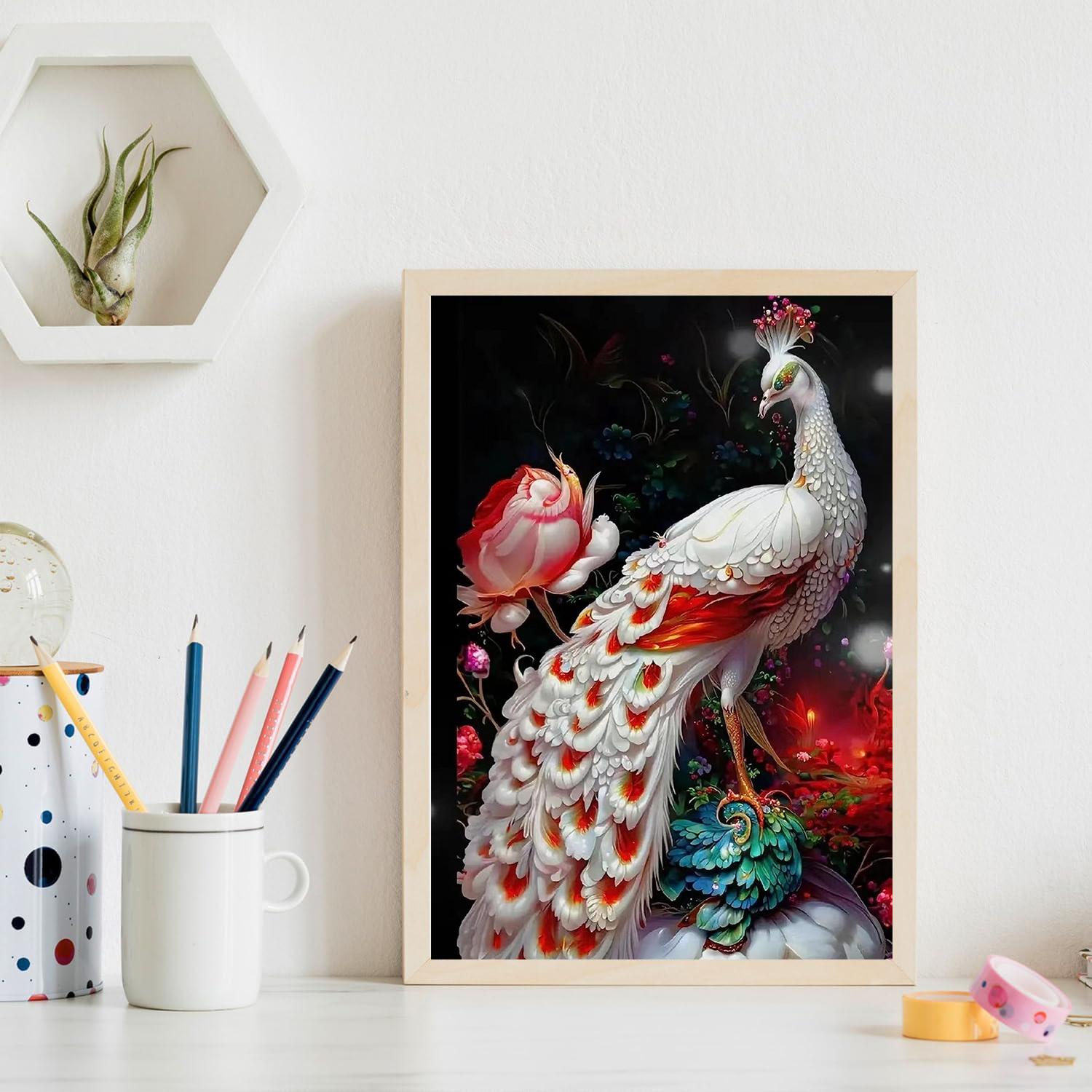 

DIY алмазная живопись крутой павлин набор для вышивки крестом мозаика искусство алмазная живопись полный круг/квадратный алмаз украшение дома Round 20x30cm