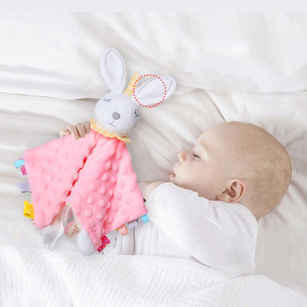 Silicone Teether Newborn Saliva Towel Comforter Soothing Doll Towel  Gift