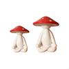 Garden Decors Statue Meditations Mushroom Figurines Housewarming Gift for Patio HX6C
