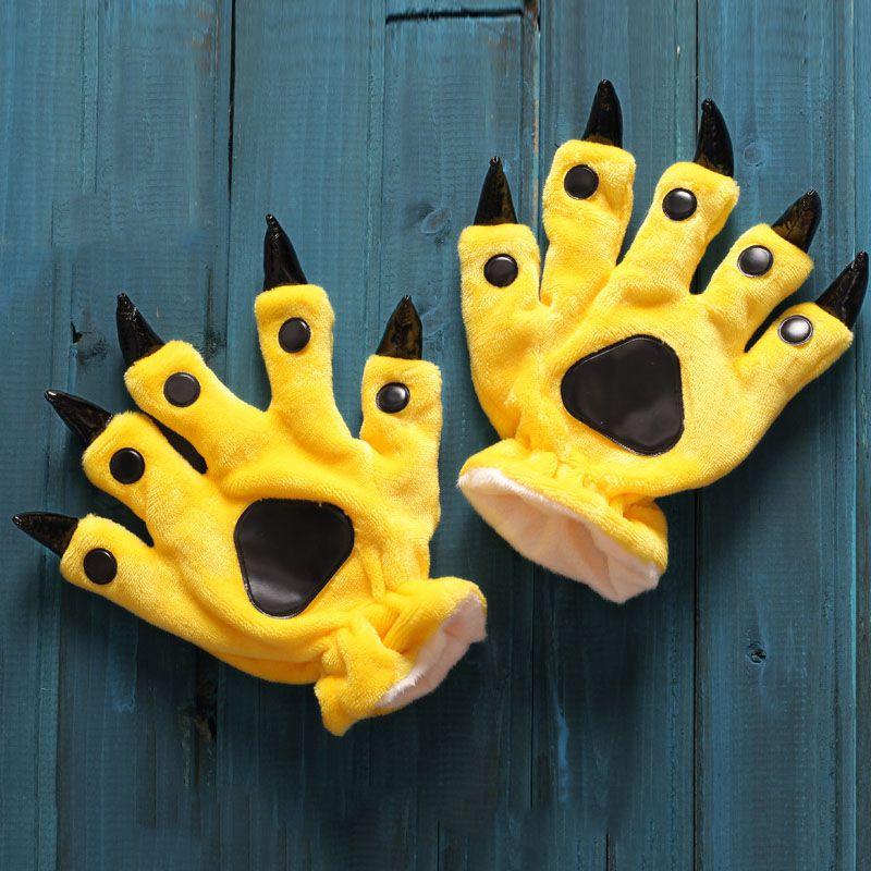 Cozy Dinosaur Cosplay Costume Slippers With Soft Plush Paw Shoes For Winter Warmth