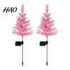 Festival Atmosphere Courtyard Lighting Solar Christmas Tree Garden Stake Lights, Outdoor IP65 Waterproof Crooked Lamp with Colorful Light for