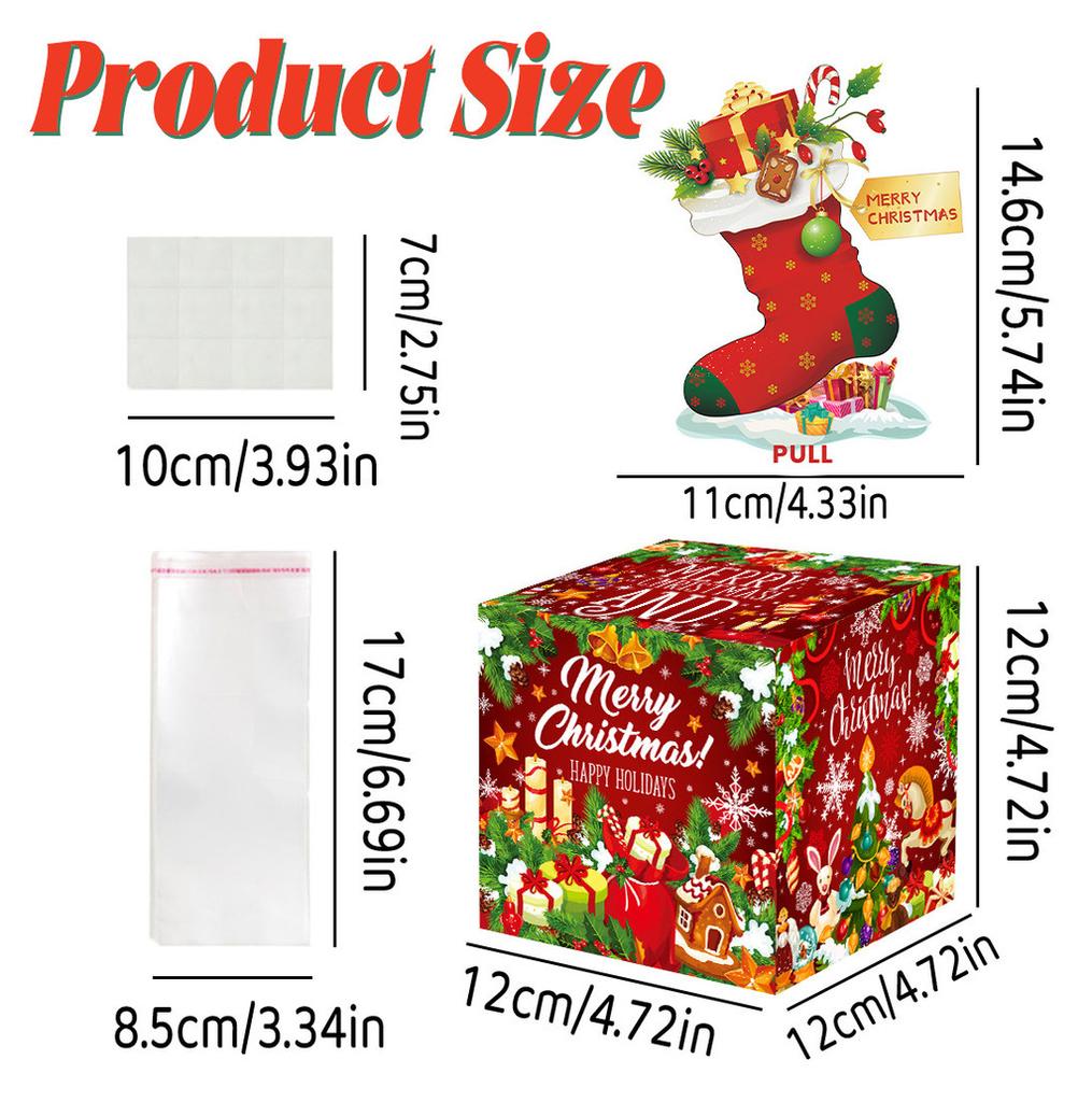 Gift Christmas Festivity Box With Red Socks For Seasonal Celebration Gift And