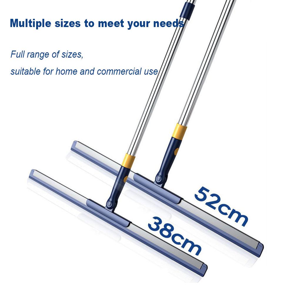 Long Handle Squeegee Mop Telescopic Silicone Scraper Broom Glass Wiper Sweeping Floor Household Bathroom Efficient Cleaning Tool