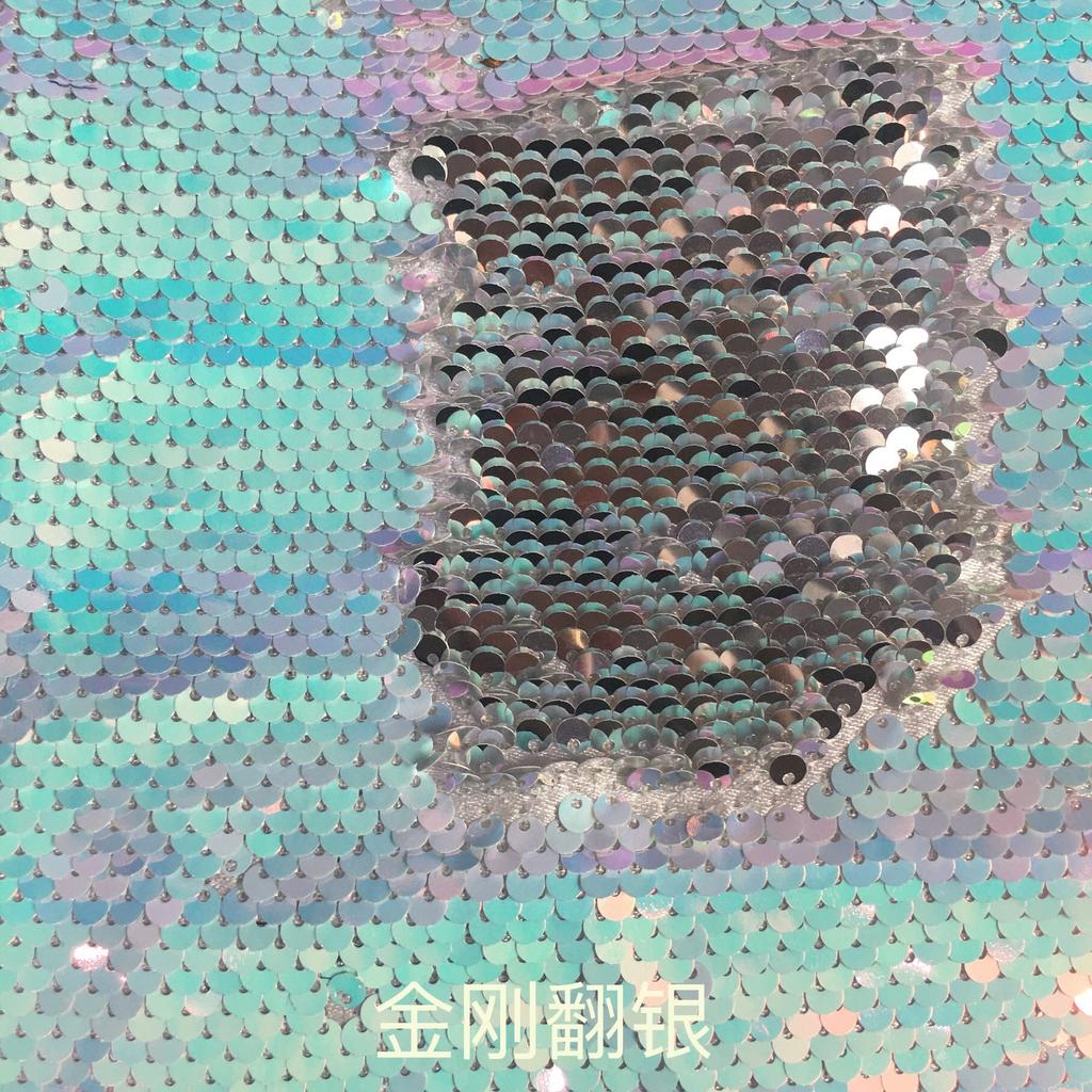 5mm Double-sided Flip-on Sequin Fabric for DIY Clothing, Bags ,background Wall Decoration of The Home