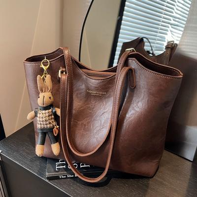 Retro Unterarmtasche mit großer Kapazität Damenmode Schultertasche groß Ausländischer Stil Lässig Klasse Pendler Tragetasche