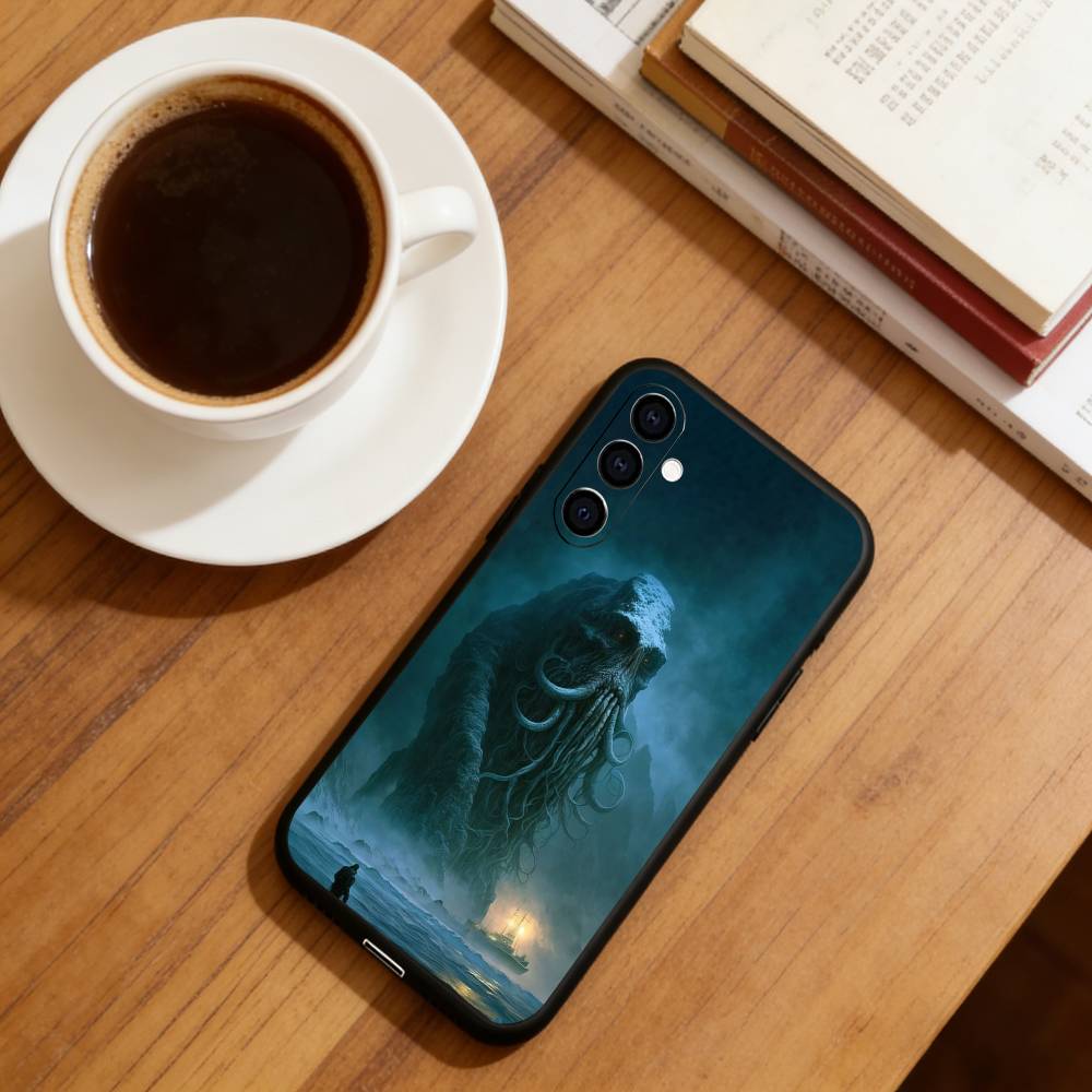 Mythos Art CTHULHU Phone Case Black Silicone Soft For Samsung Galaxy A73,A72,A71,A70,A53,A52,A51