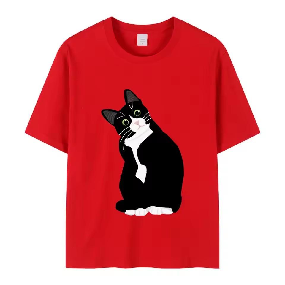 Women's T-shirt Art Cat 3D Printed Clothing Summer Round Neck Fashion Short Sleeve Elegant Casual Top Women's Clothing