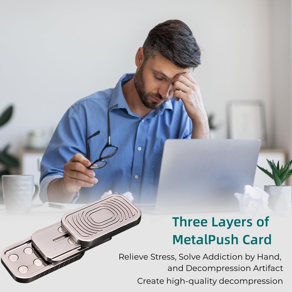 Fidget Slider Toys, Metal Sensory Toys for Stress Relief, EDC Anxiety Reduction Toys, Office Toys