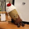 Smile Cute Cherry Cream Milk Tea Cup Plush Doll Pillow For Room Decoration
