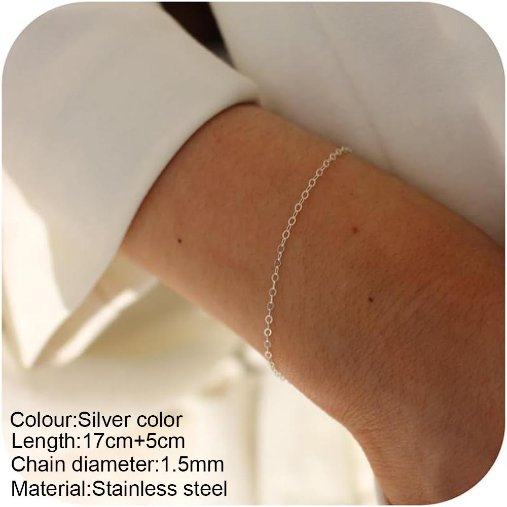 Lips Link Chain Bracelet Gold Color Charm Bracelets for Women Stainless Steel Lobster Clasp Snap Button Zircon Drop Shipping