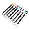 1Pc Key Chain Outdoor Lanyard Elastic Spiral Spring Coil Strap Retractable Rope Camping Anti-lost