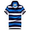 Herren Poloshirt Sommer Kurzarm Lose Besticktes Gestreiftes Poloshirt