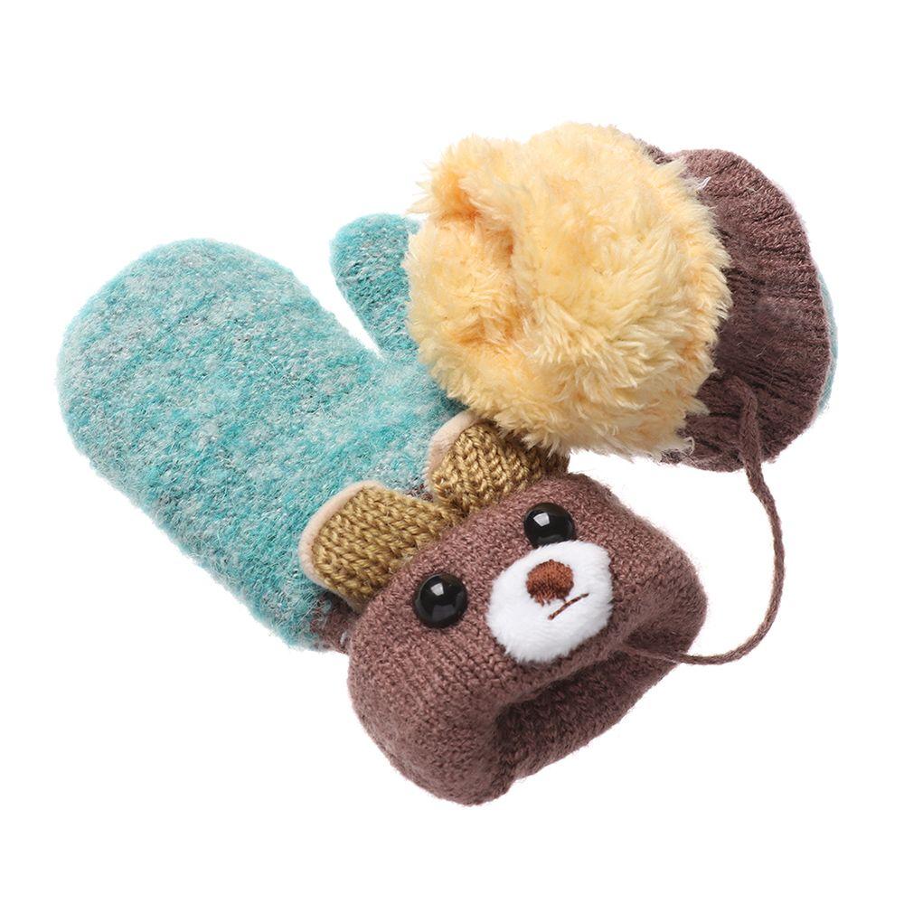 0-3 Years Old Boys Girls Baby Newborn Thick Warm Cute Cartoon Kids Gloves Knitted Mittens