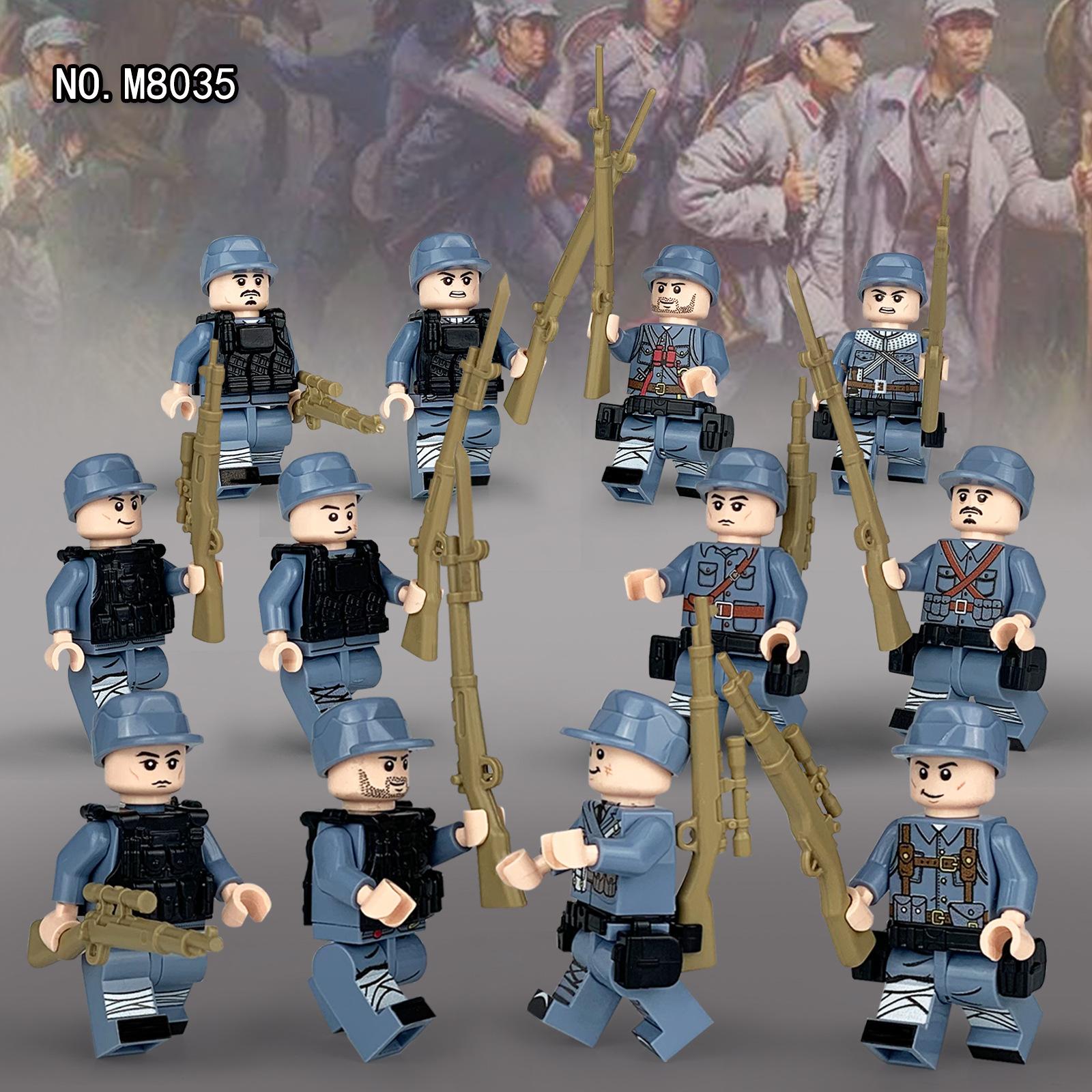 

MOC World War II Series Chinese восьмой маршрут армии солдат строительные блоки игрушки