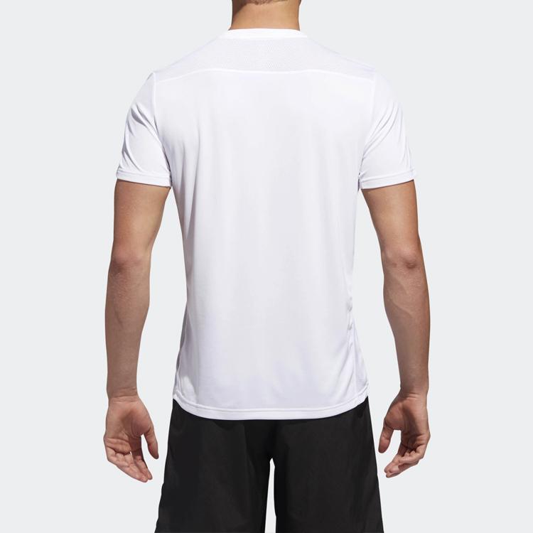 Adidas Own The Run Tee Round Neck Breathable Short Sleeve Running Fitness T-Shirt Men Tops White DX1319