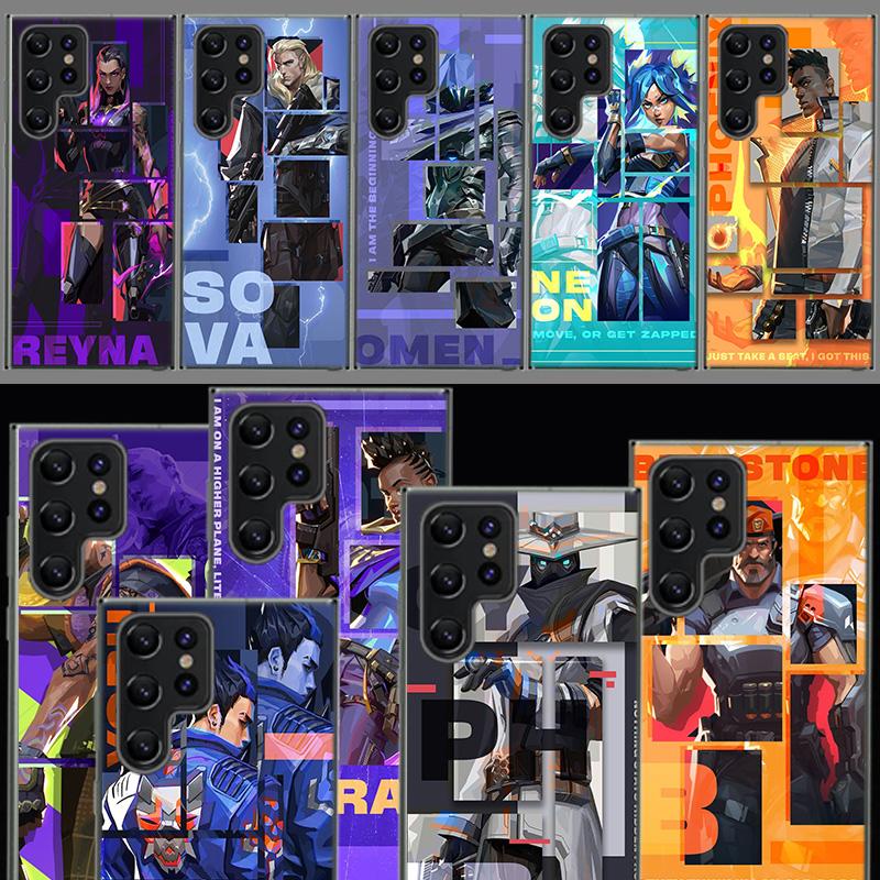 Game Valorant Capa Phone Case For Samsung S26 Ultra S25 Edge Galaxy S23 S21 S20 S24 FE S22 S10 Plus Cover Clear TPU Shell Coque