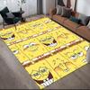SpongeBob SquarePants Flannel Pattern Square Carpet,Area Rug,Carpet Rug for Living Room Bedroom Sofa Playroom Decor,Non-slip Floor Mat