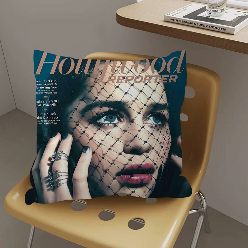 E-Emilia C-Clarke Cushion Cover Car Throw Pillow Case For Sofa Car Christmas Gift 40x40cm 45x45cm