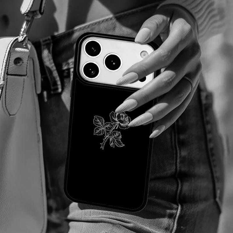 Minimal Aesthetics Flowers Phone Case For iPhone 17 Air 14 15 13 12 Max Cover For Apple 16e 11 Pro Max Plus Coque
