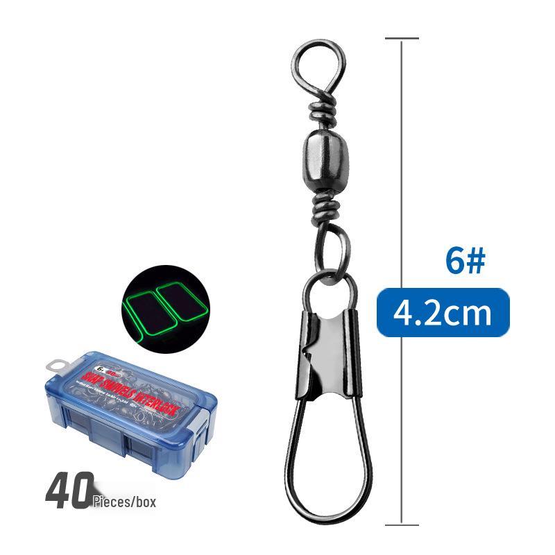 Wooden Shrimp Hook Set with Rubik's Cube Box, Luminous Beads, Swivel, Trident, and Various Pins